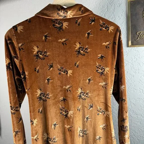 Women's House of Harlow Amber Floral Ruched Front Button Front Dress Size Small - Picture 8 of 10